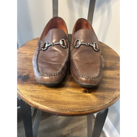 Peter Millar Mens Shoes Size 7 M Leather Brown Slip On Horse Bit Loafer Driving - Picture 2 of 7